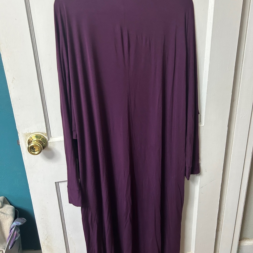 Torrid Purple Harry Potter Long Ruana Kimono with Gold Flying Keys Size 2 (20W) - Picture 5 of 5